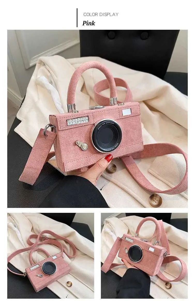 2023 Nuove donne personalizzate moda forma di macchina fotografica pochette da donna casual mini crossbody piccola borsa a tracolla borsa C241103_voghion.com