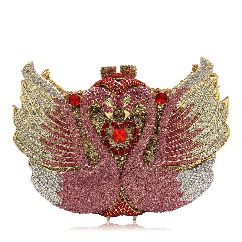 XIYUAN RosaPretoAzulDourado Cristal Noite Clutches Bolsa Oca Mulheres Metal Clutch Bolsa Casamento Festa Baile Jantar_voghion.com