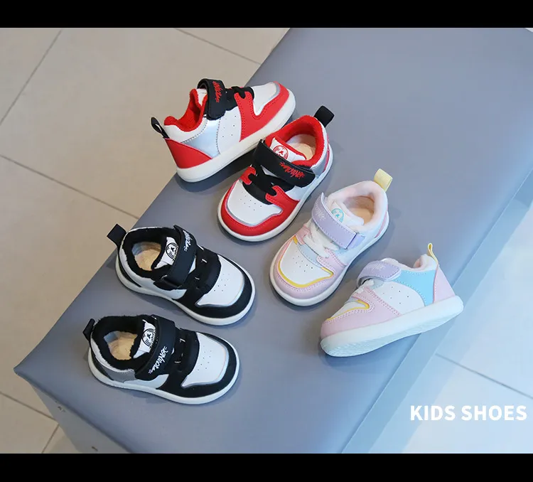Småbarnssko Baby Barn Vinter Bomull Uformelle Sneakers Tykke Varme Sklisikre Første Steg Fottøy Treningssko For Gutter Jenter_voghion.com
