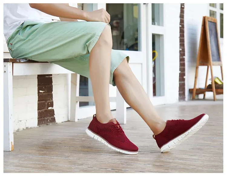 Mocassini oxford in mesh da uomo - scarpe in pelle eleganti_voghion.com