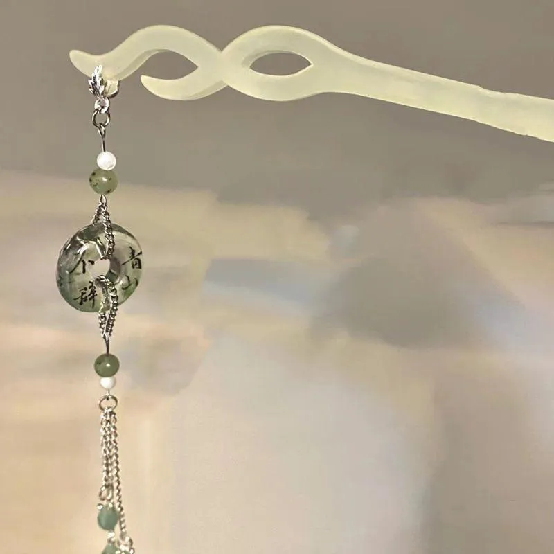 Fermagli per capelli in stile cinese elegante con calligrafia a farfalla e nappa, forcina per capelli, bacchetta, bastoncino, ornamento, copricapo, accessorio_voghion.com