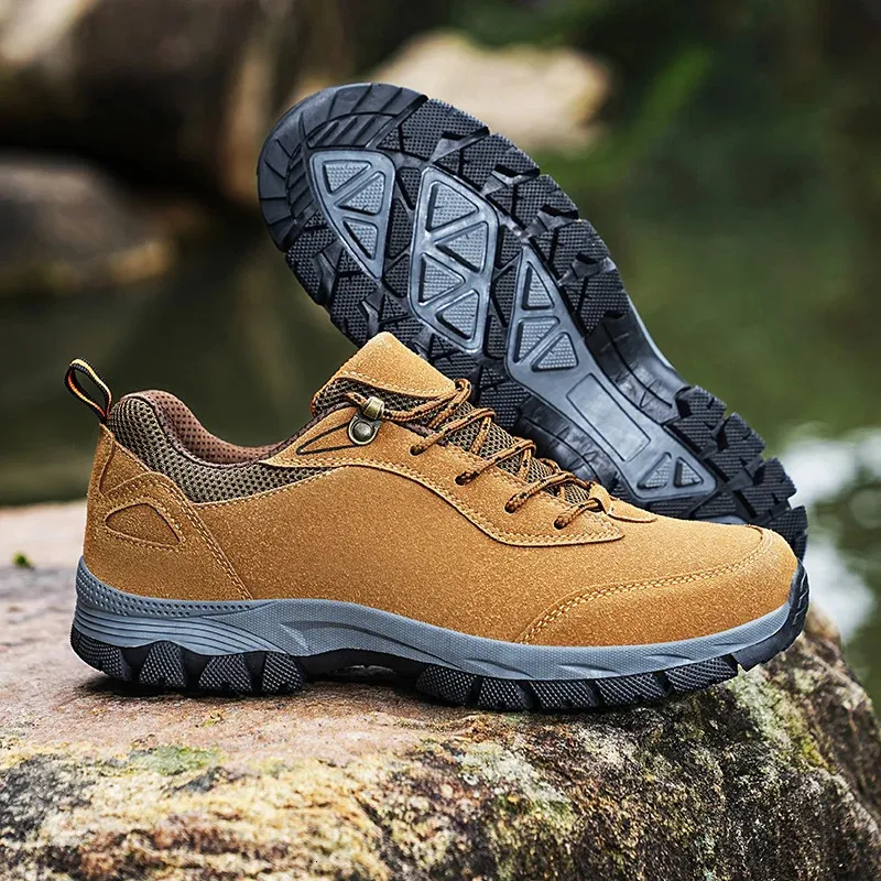 Herren Outdoor Wanderschuhe Aus Wildleder Mit Schnürung_voghion.com