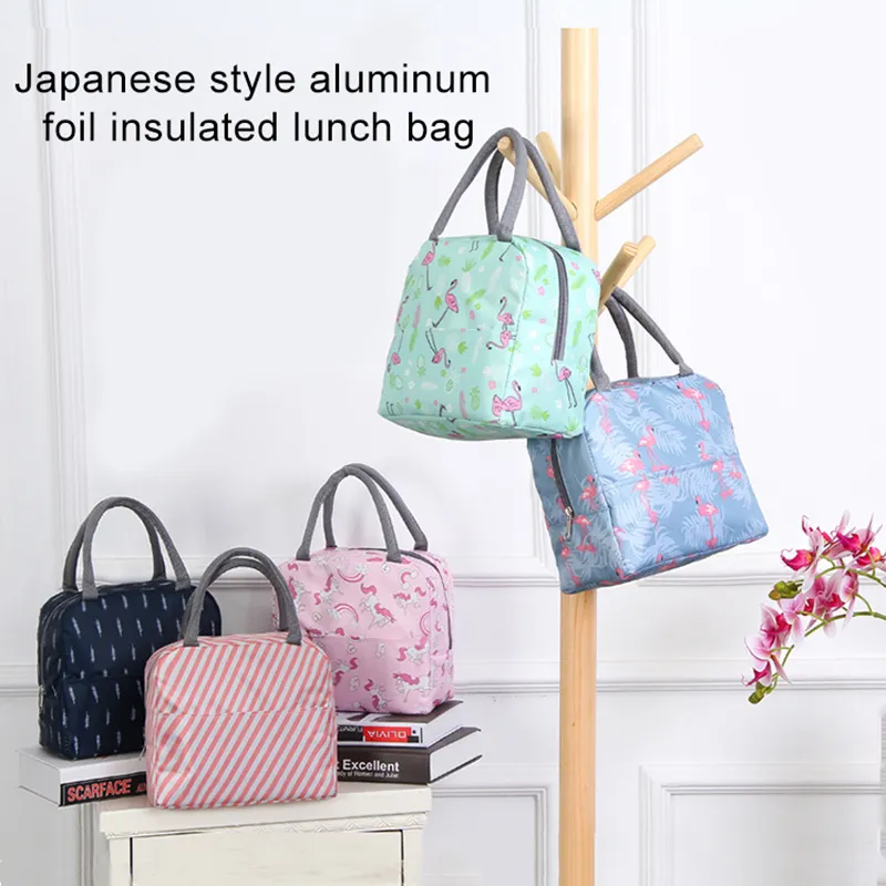 Thermal Dinner Canvas Handbag Picnic Cooler Travel Breakfast Box School Children Convenient Lunch Bag Tote Food_voghion.com