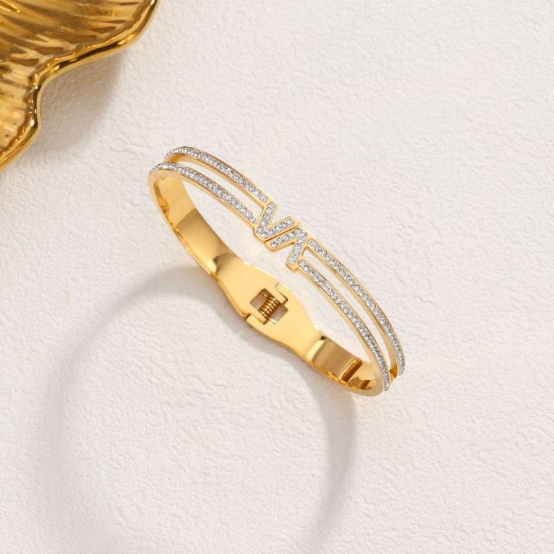 Designer High-End-Qualität Titan Stahl Mode INS Flush Armband Unisex_voghion.com