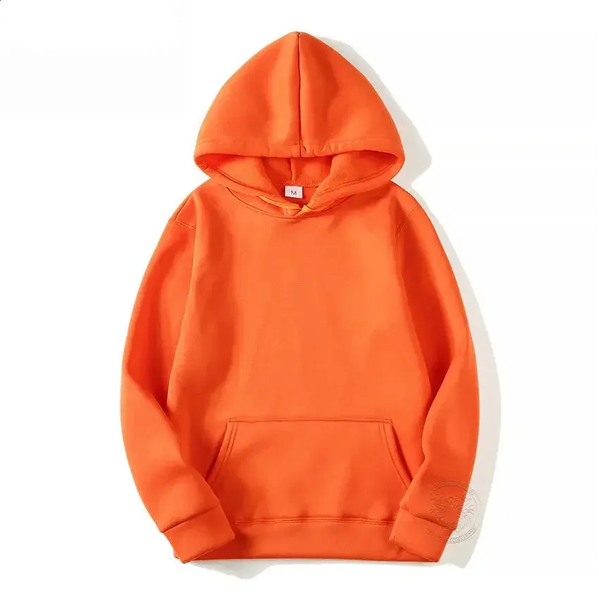 Trendy Loose Outono Inverno Homens e Mulheres Fleece Sports Sweatshirt Cor Sólida Pullover Casal Moda Hoodie S-3XL_voghion.com