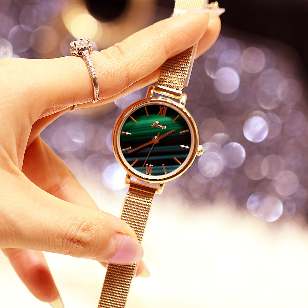 Nouvelles montres pour femmes à la mode et à la mode, bracelets à mouvement à bracelet en acier, montres-bracelets étanches_voghion.com