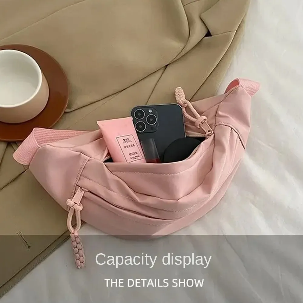 Neu Half Moon frauen Brust Oxford Tuch Wasserdichte Taille Taschen Multifunktionale Große Kapazität_voghion.com