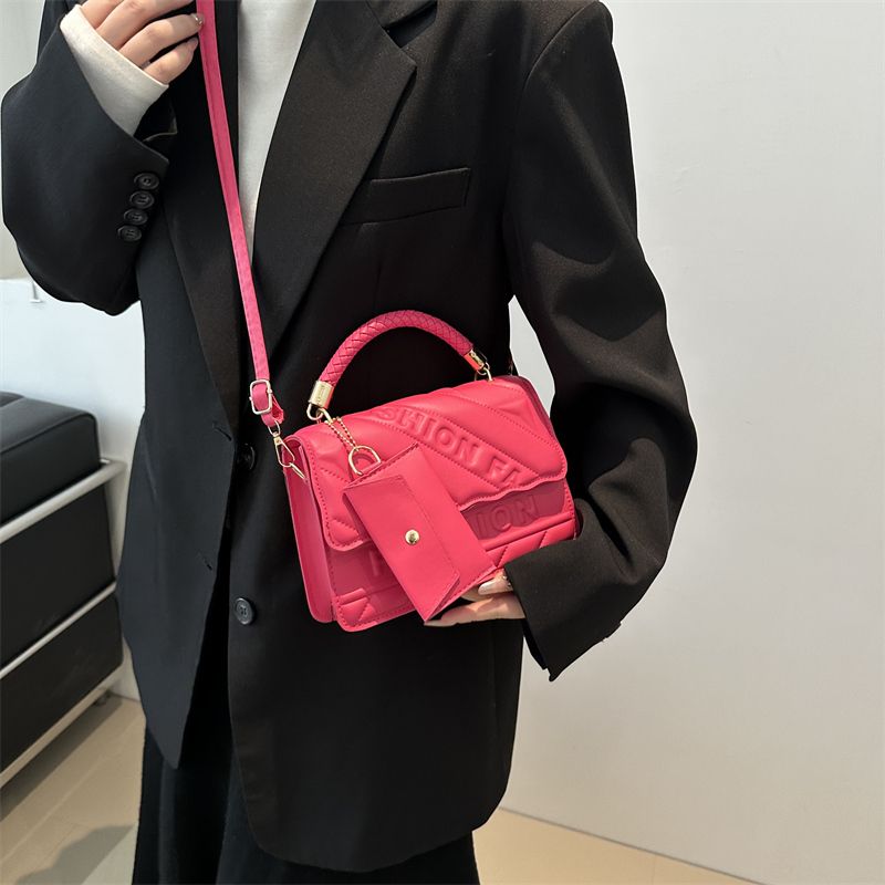 Geanta de dama din piele PU, culoare solida, stil clasic, cu capac_voghion.com