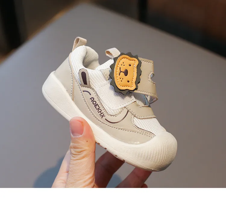 Çocuklar Yumuşak Tabanlı İlk Yürüteçler Bebek İlkbahar Sonbahar File Üst Cutefeet Çocuk Günlük Spor Ayakkabıları Yürümeye Başlayan Çocuk Kaymaz_voghion.com