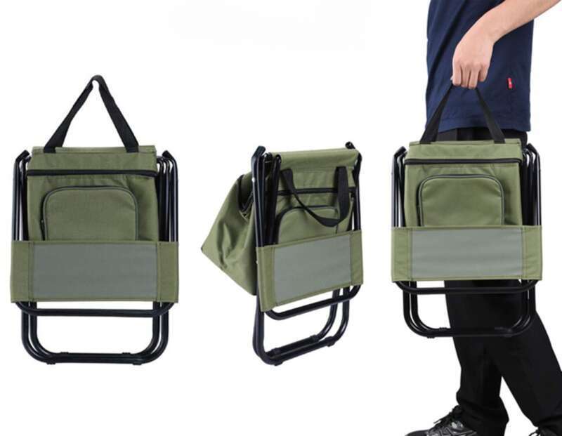 Choose It For Outdoor Leisure! Portable Folding Ice Pack Chair With Super Convenient Insulation And Storage_voghion.com