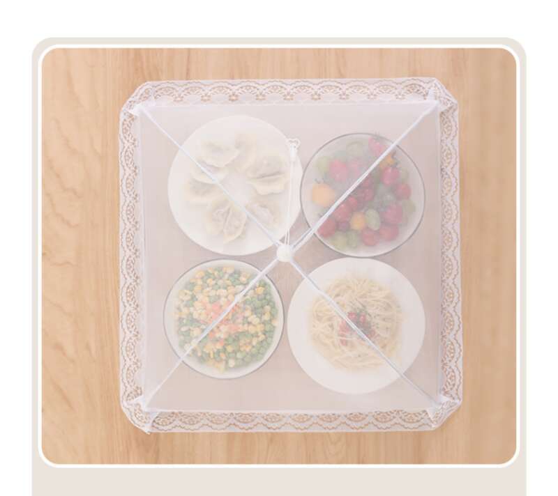Summer New Foldable Anti Fly Vegetable For Household Meals, Dustproof Dining Table Cover, Large Rectangular Food Cover_voghion.com