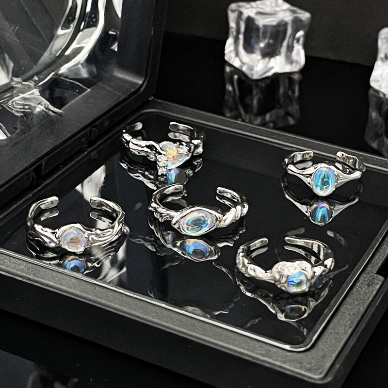 Minimalist Design with Moonlight Stone, Fashionable Open for Women's Instagram, Cool Sweet Style, Personalized and_voghion.com