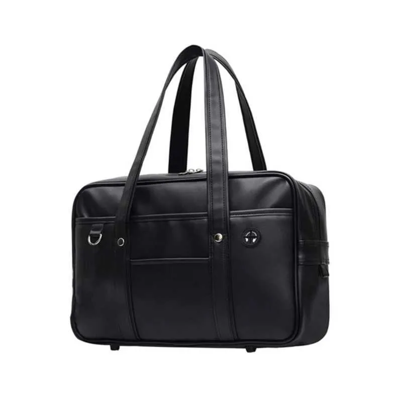 Stilvolle schwarze Schultasche für japanische Schüler, Handtasche, die jugendliche Energie widerspiegelt und C241104_voghion.com
