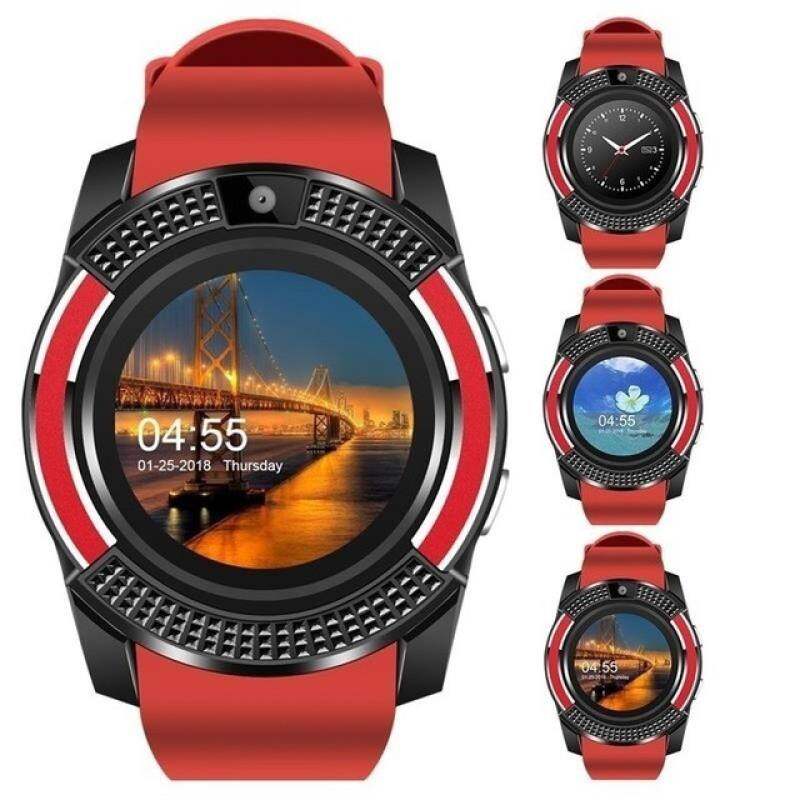 ♥ Direkt verfügbar + GRATIS Liwwerung ♥ V8 Smartwatch TF SIM Auer Bluetooth Schrëttzieler Kamera 2G Faarfdisplay Handgelenk Sport Auer Waasserdicht Apparat Android_voghion.com