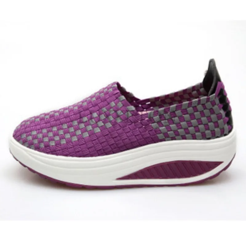 Chaussures de running en mesh tissé à semelle basculante_voghion.com