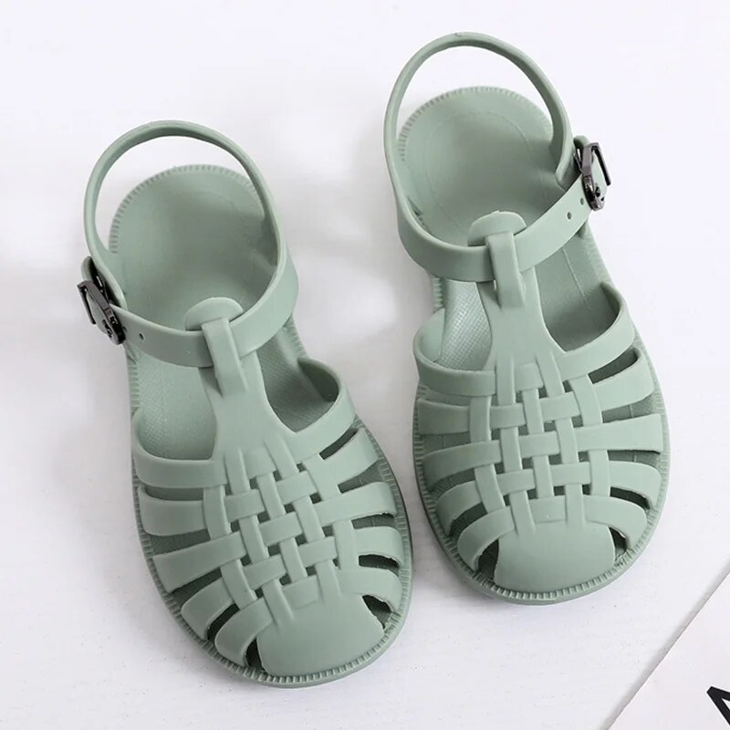 Summer Children Sandals Baby Girls Toddler Soft Non-slip Princess Shoes Kids Candy Jelly Beach Shoes Boys Casual Roman Slippers_voghion.com