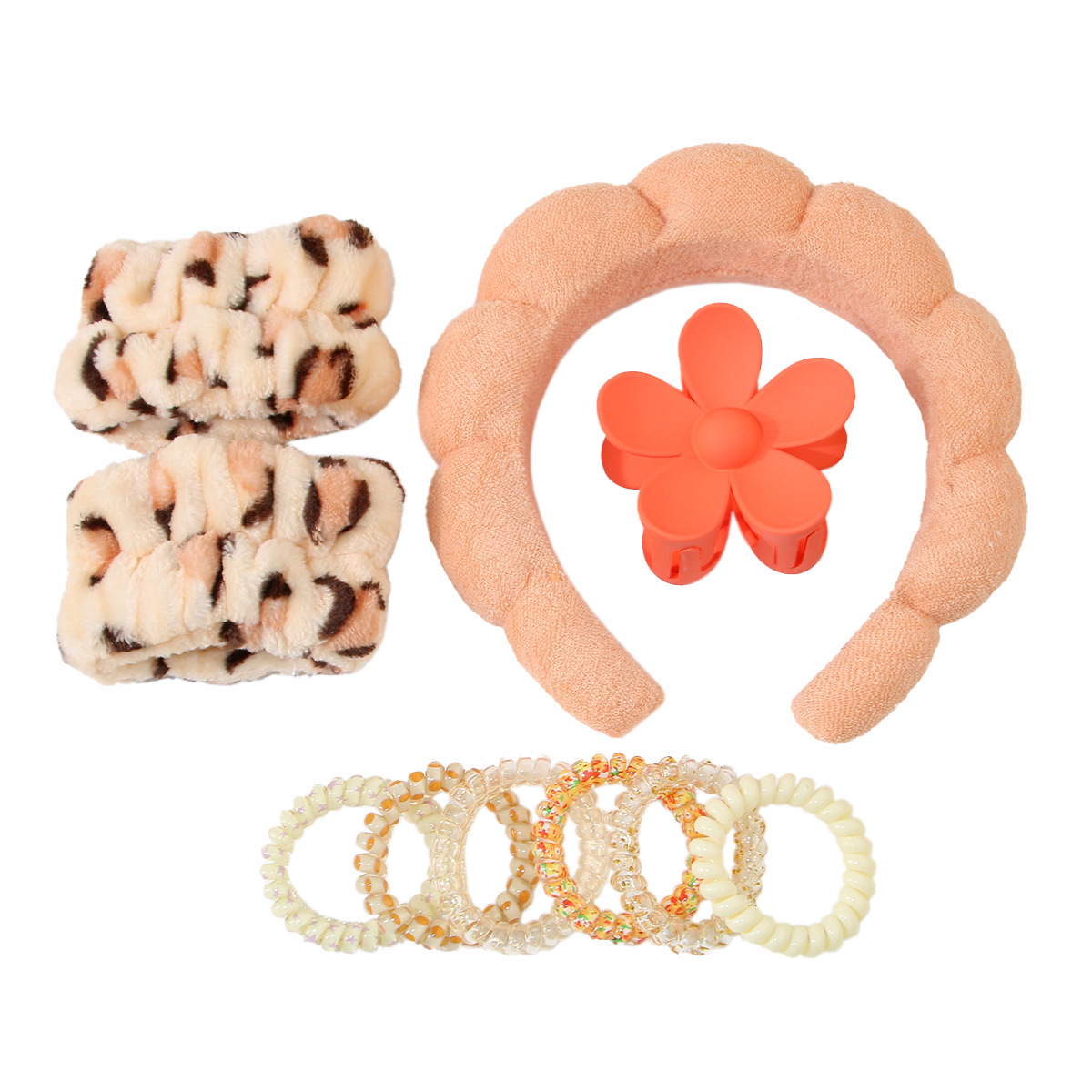 Guanyang cross-border hit 10-piece set face wash headband cloud headband female simple women's hair band hair grabbing set hair_voghion.com