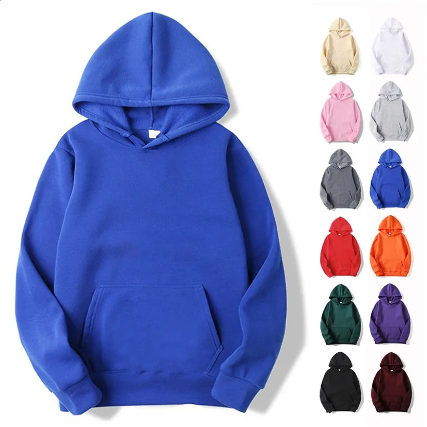 Plain Fleece Men Hoodies Sweatshirts Fashion Hooded Sweatshirt Unisex White Black For Polerones Hombre Felpa Uomo 240920_voghion.com