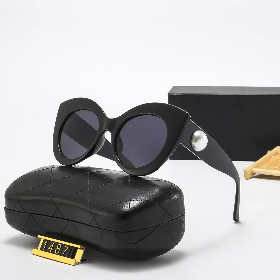 Designer Sunglasses Cat Eye Frames For Women Elegant Pearl Style_voghion.com