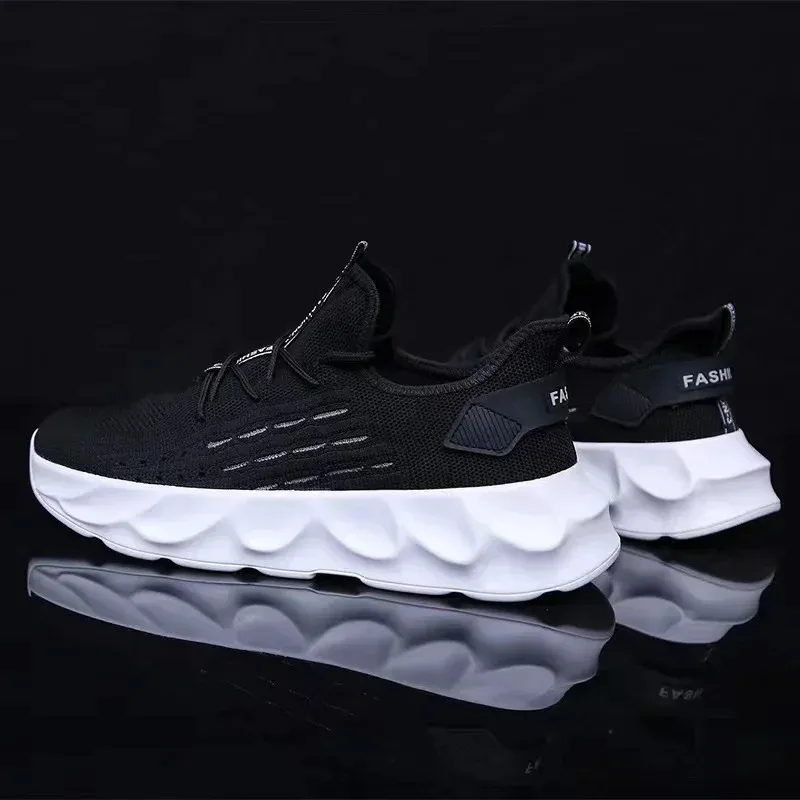Chaussures de marche décontractées en maille à lacets pour hommes, légères et vulcanisées, Zapatillas Hombre 250530_voghion.com