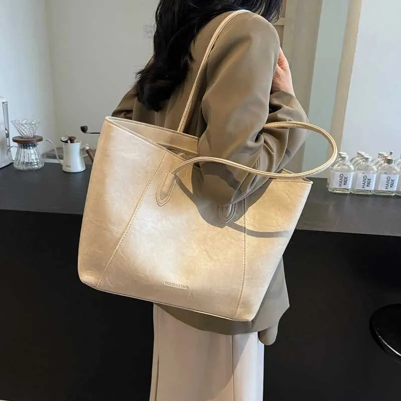 Borsa a tracolla casual da donna, alla moda, grande, per ufficio, per pendolari, con cerniera, per la spesa, a mano ..._voghion.com