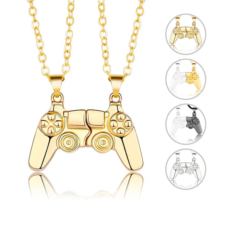 Catene Collana magnetica Console di gioco Coppia Un paio di pietra di magnetite Personalità Uomini e donne Regalo di San Valentino_voghion.com