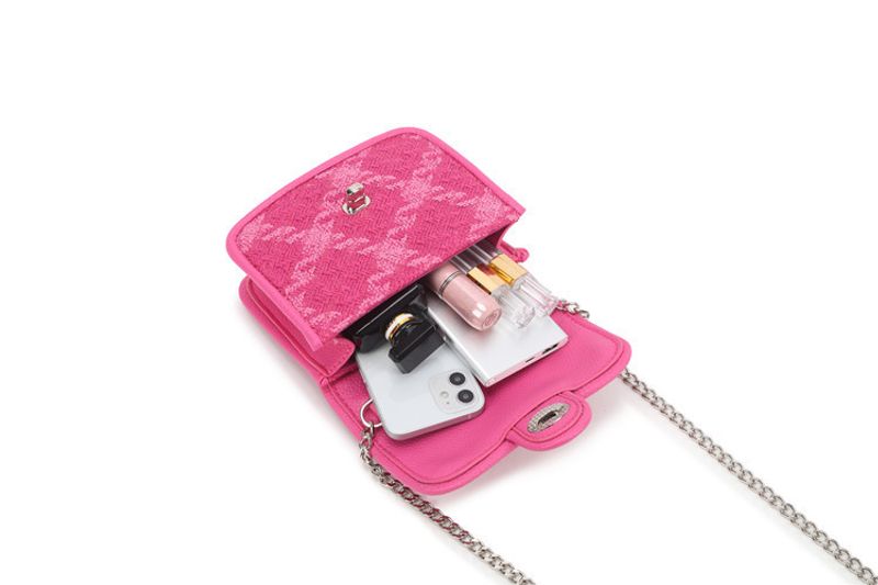 Stil High-End-Textur Nischendesign Schloss Wolldiamantkette kleine quadratische Tasche Schulter Crossbody Handtasche_voghion.com