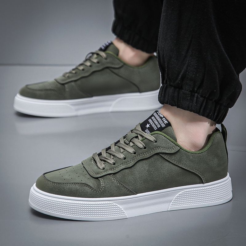 Große Größe 45 2024 Herren 46 Ledergesicht Modische Und Vielseitige Trendige Casual Board Weiche Sohlen Low Top Schuhe_voghion.com