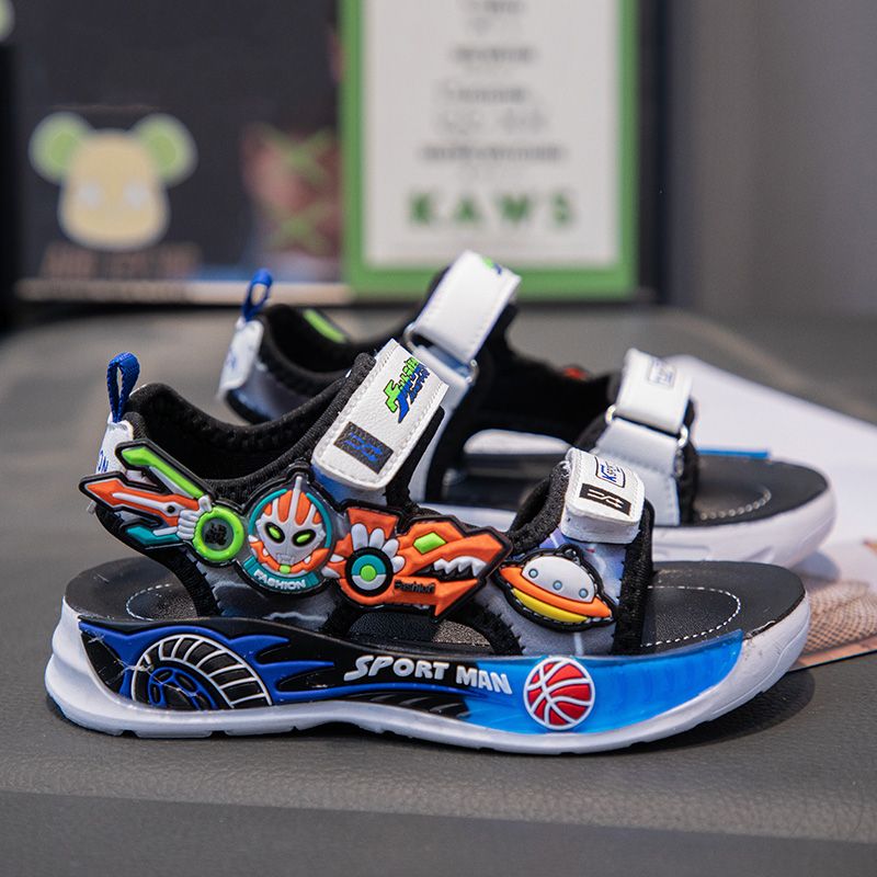 Boys' Soft soles beach Summer 2024 new ins children's shoes cartoon non-slip sports sandals_voghion.com
