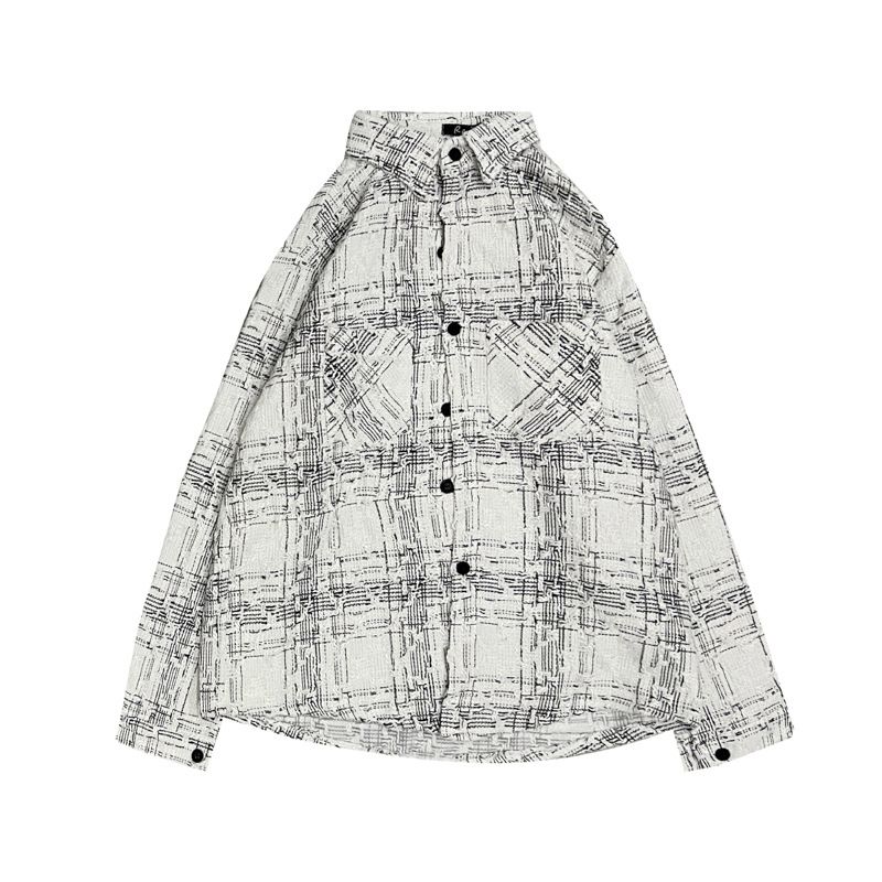 Kleie karierte Jacke im Duftstil für Herre, Frühlig Herbst, locker ud lässig, Paarhemd, vielseitig eisetzbar,_voghion.com