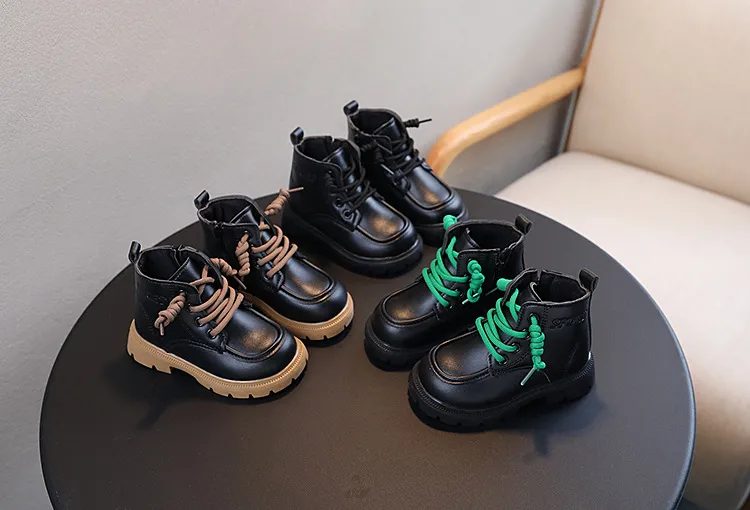 Kinder Leder Mädchen Jungen Herbst Winter Neue Mode Britischen Stil Casual Bequeme Kleinkind Kurze Kinder Stiefeletten_voghion.com