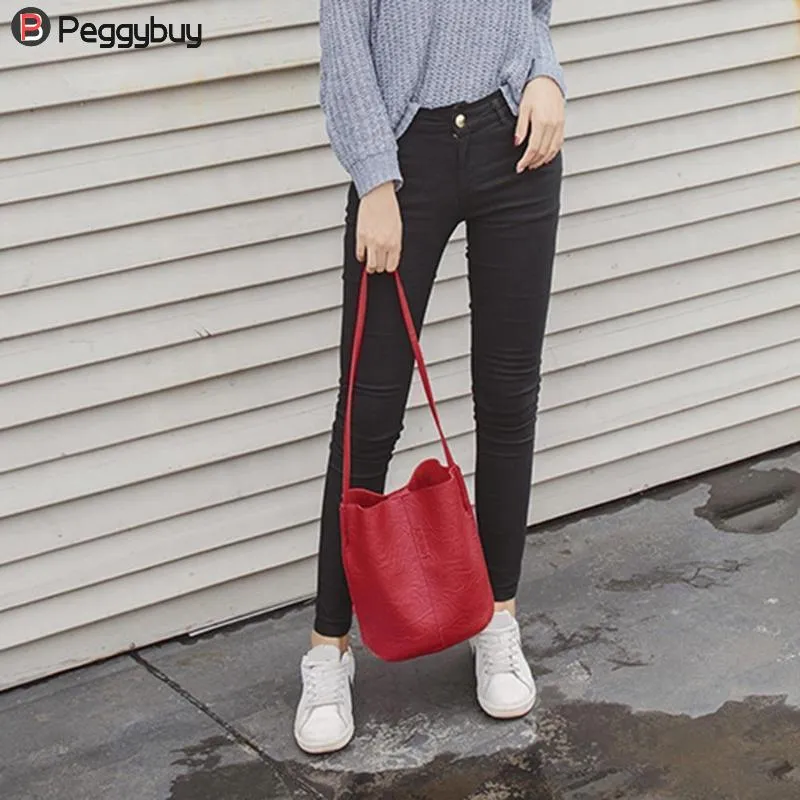 Borse nuove alla moda, vintage, da donna, a tracolla, in pelle, a secchiello, borsa da shopping, a mano_voghion.com