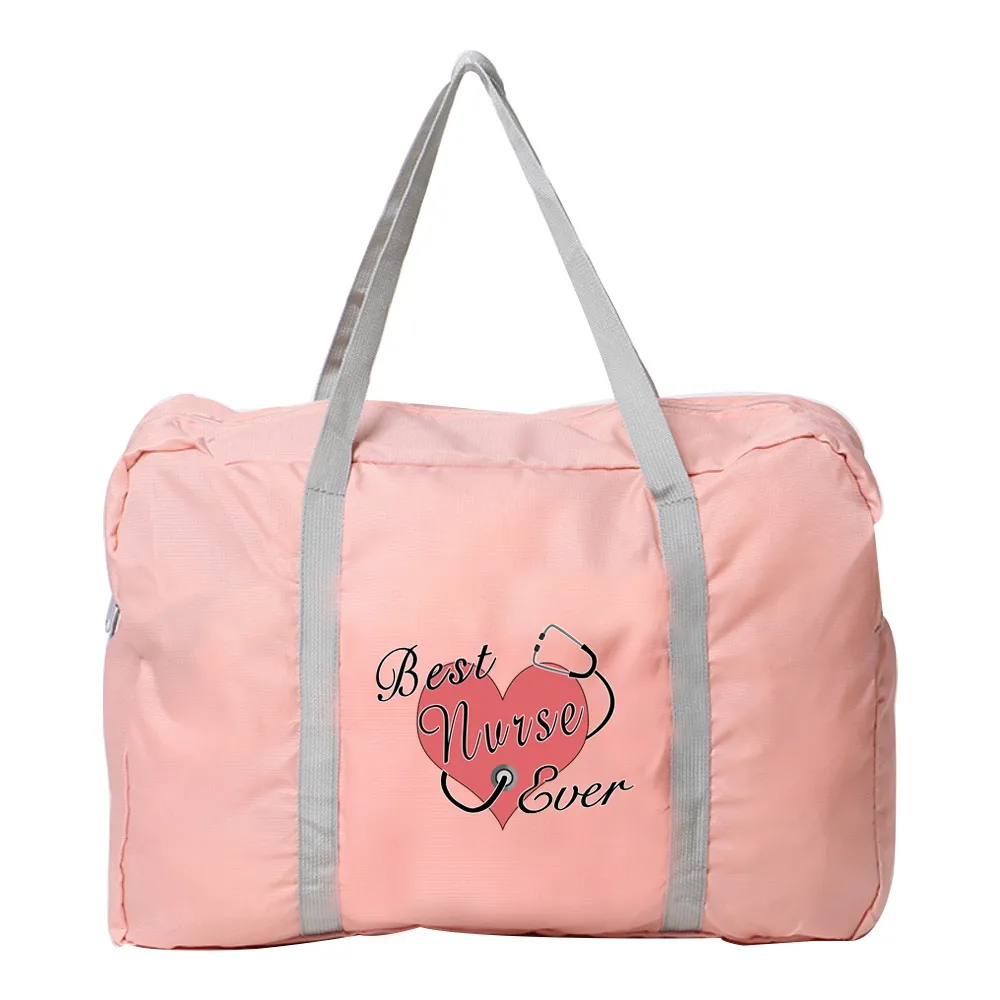 Foldable Travel Handbags Duffle Bag Women Gadgets Organizer Clothes Printed Traveler Accessories Holiday Nurse Tote Lage_voghion.com