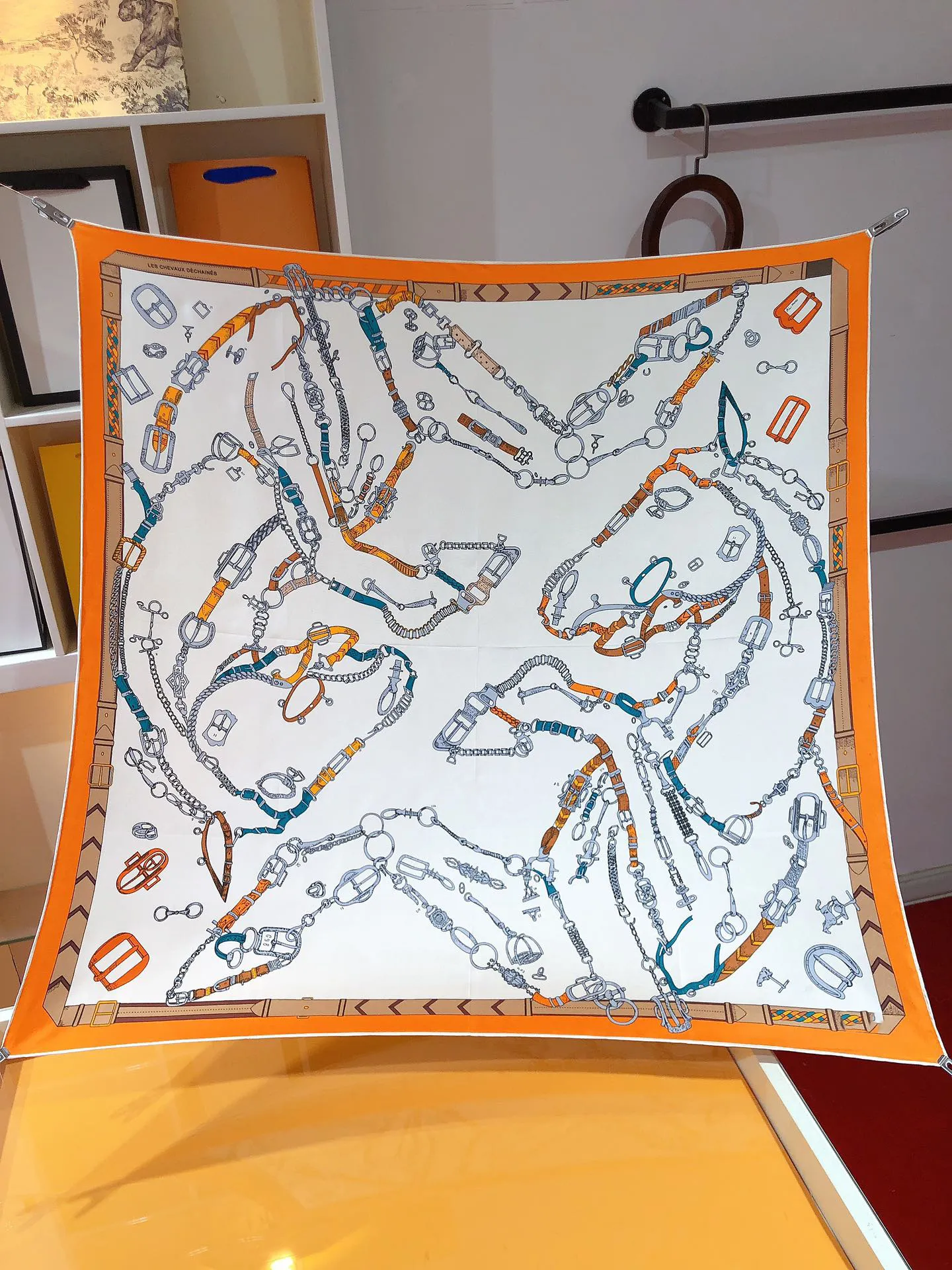 h Brand Scarf For Women Designer Large Shawl Summer Prancing Horse Decorative Square Shoulder Strap Top Hand Rolled_voghion.com