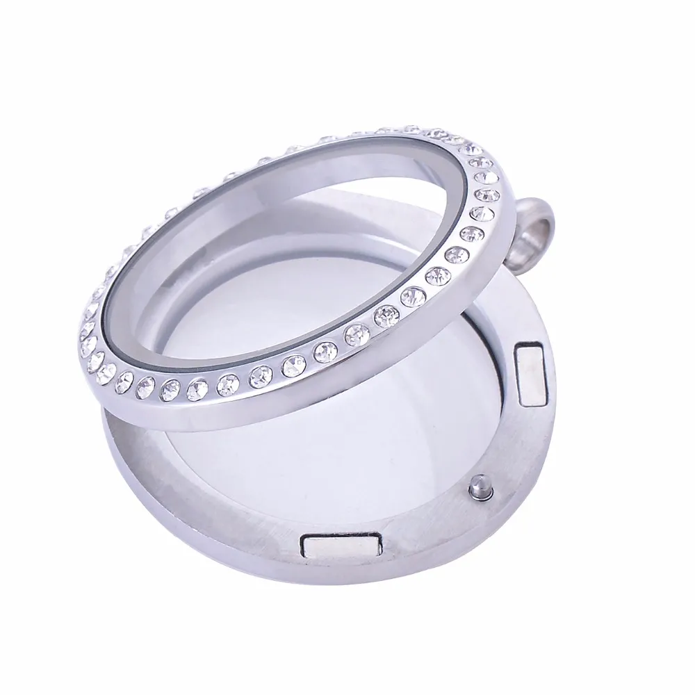 Pendant Necklaces Jewelry Gift For Mom Mother Is The World Engraved Magnetic Floating Locket Birthstones Charm Necklace_voghion.com