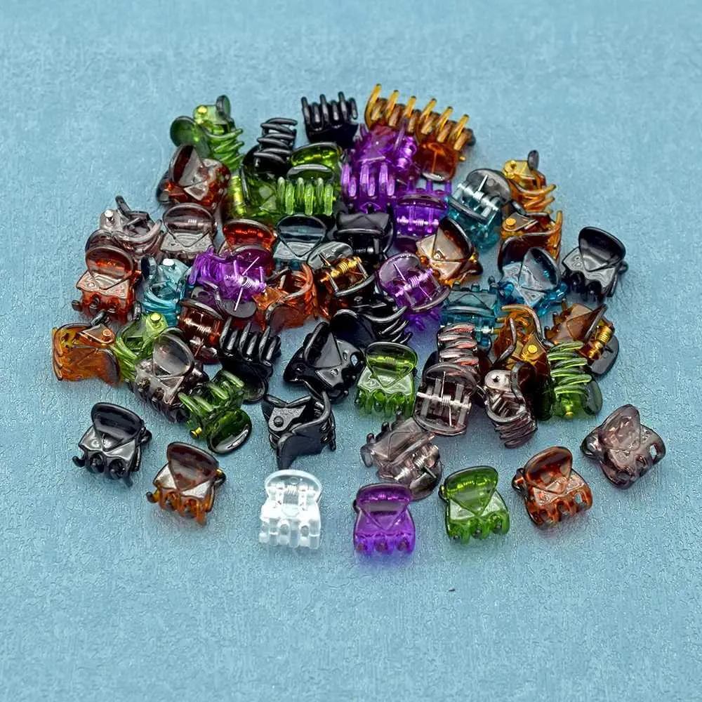 Hair Clips Barrettes 1.5cm 50pcs Womens Clip Accessories Fashion Plastic Mini Claw Headwear Gift_voghion.com