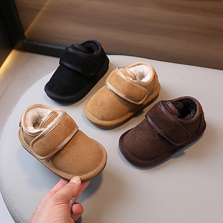 2024 New Winter Baby Snow Warm Plush Little Boys Shoes Cutefeet Non-slip Fashion Toddler Girls Boots Sizes 15-19_voghion.com