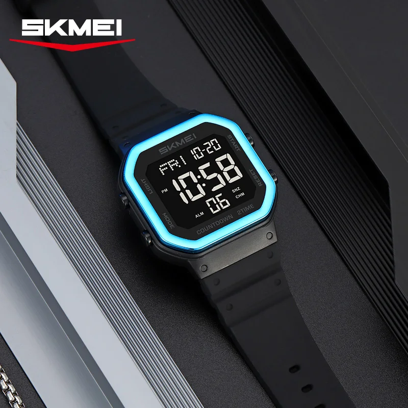 Men's Digital Sports Watch With Countdown Clock And Back Light_voghion.com