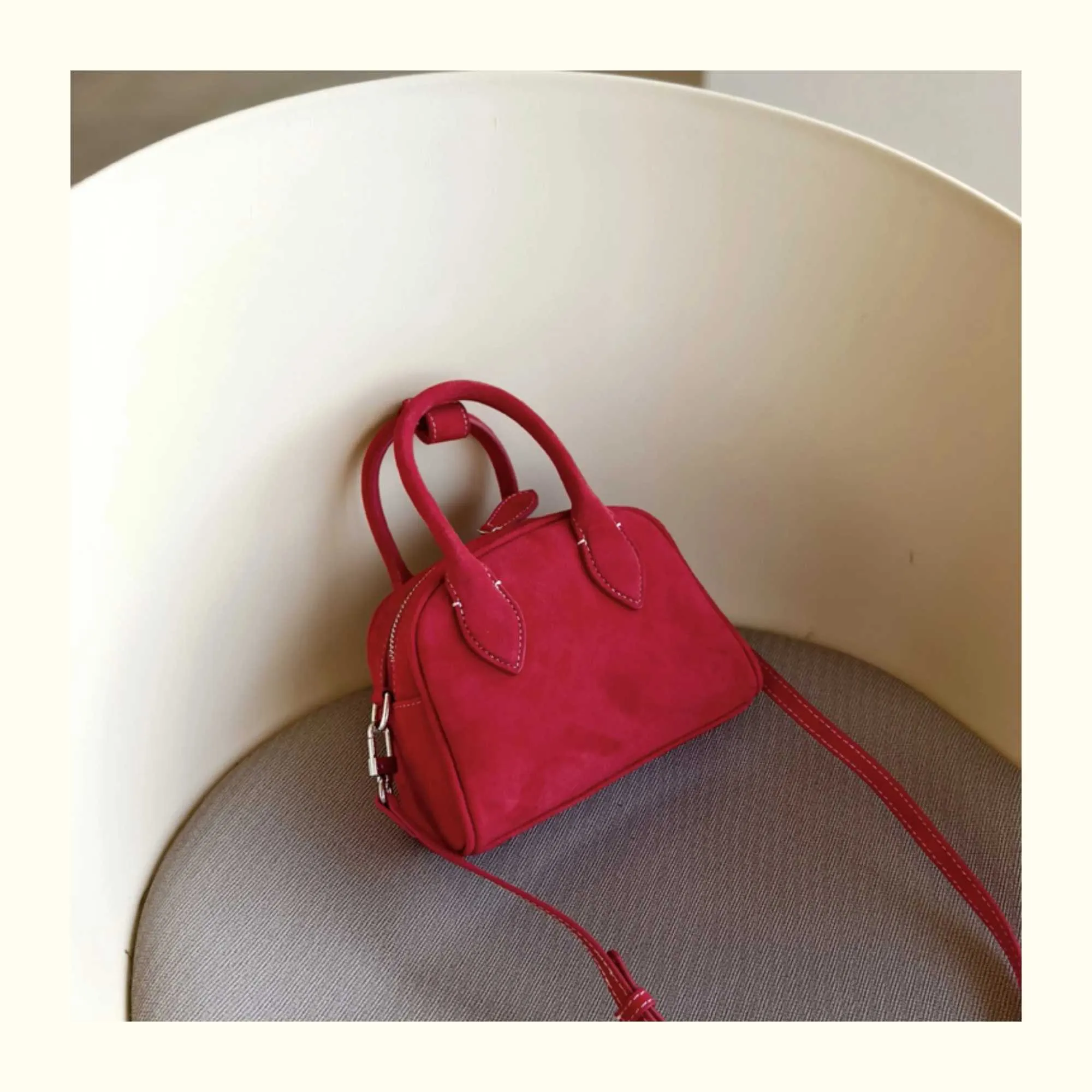 Suède pillow crossbody tas dames retro echt lederen handtas_voghion.com
