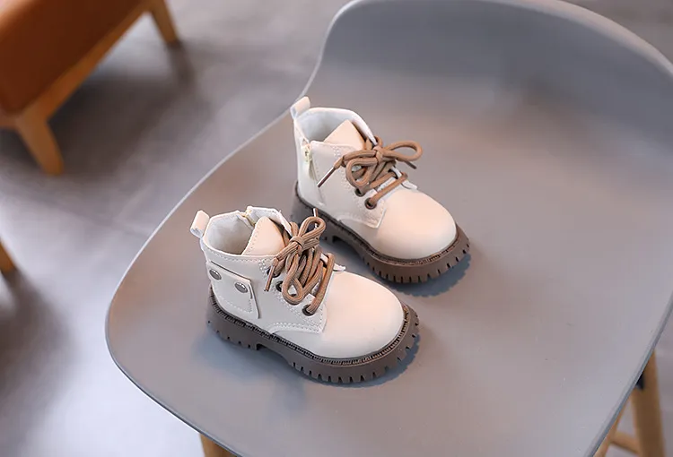 Lasten PU-nahkaiset talvikengät pojille ja tytöille, liukumattomat taaperoiden lyhyet lumikengät, Littlesprouts-koot 21–30_voghion.com