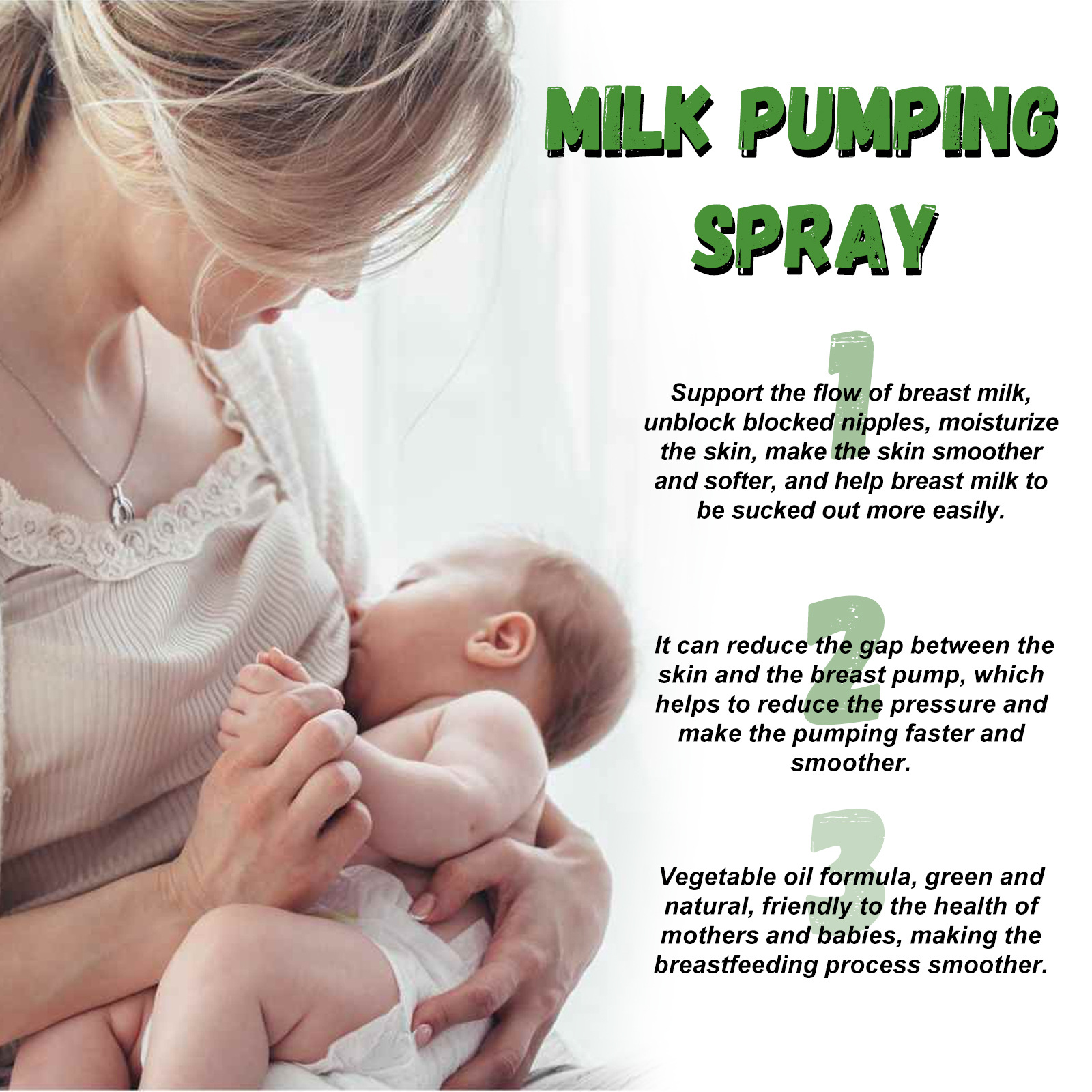 Wiieey soulage les douleurs, répare et hydrate la peau, spray nourrissant pour le soin des seins_voghion.com