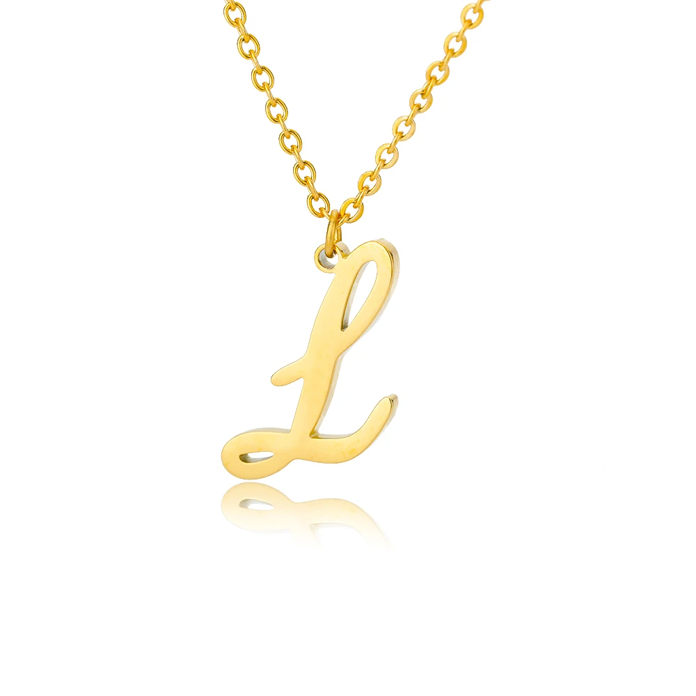 Collier initial or pour femme pendentif acier inoxydable_voghion.com