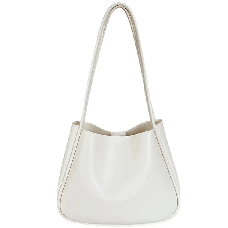 Summer PU Leather Women Underarm Totes Pure Color Casual Small Top-Handle Bags Handbags Purse Ladies Shoulder Bag_voghion.com