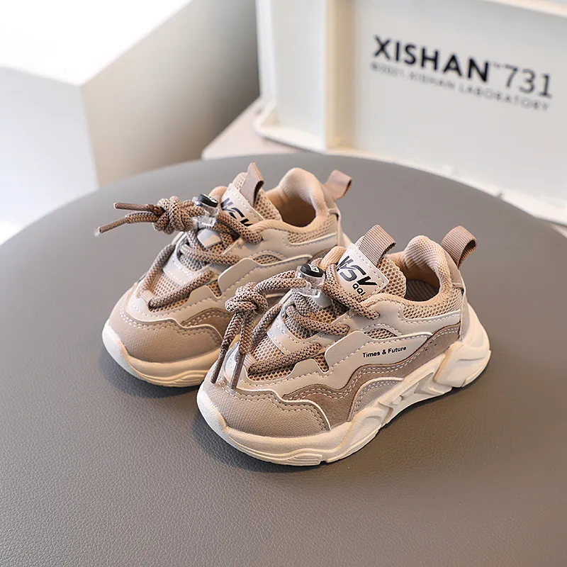 Zapatillas deportivas para niños pequeños 2025, informales, de malla y cuero, para correr en la escuela, de 1 a 6 años_voghion.com