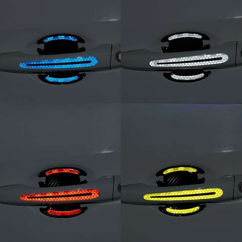 Car Anti-collision Strip, Door Bowl Handle Protection Paint Scratch, Carbon Fiber Grain Reflective Car Sticker, Adhesive_voghion.com