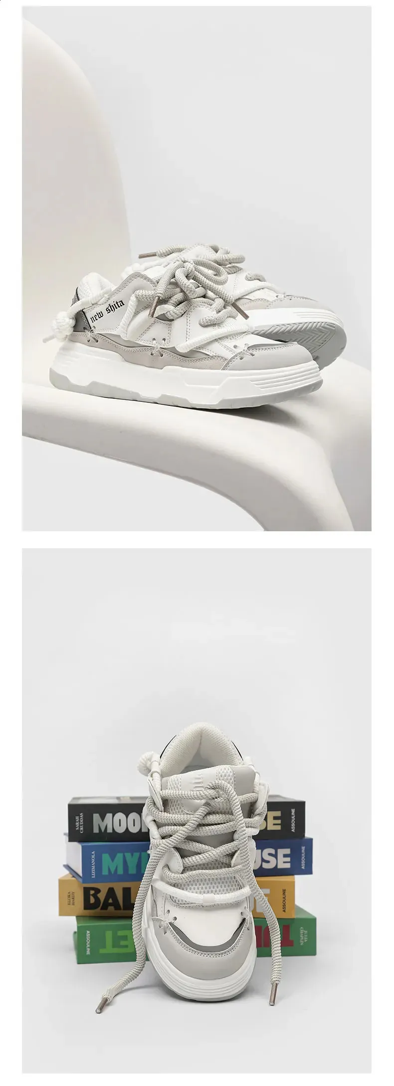 buty damskie ly bread szeroka podeszwa para unisex krótkie i pulchne trampki hip-hop 41 42 44 240911_voghion.com