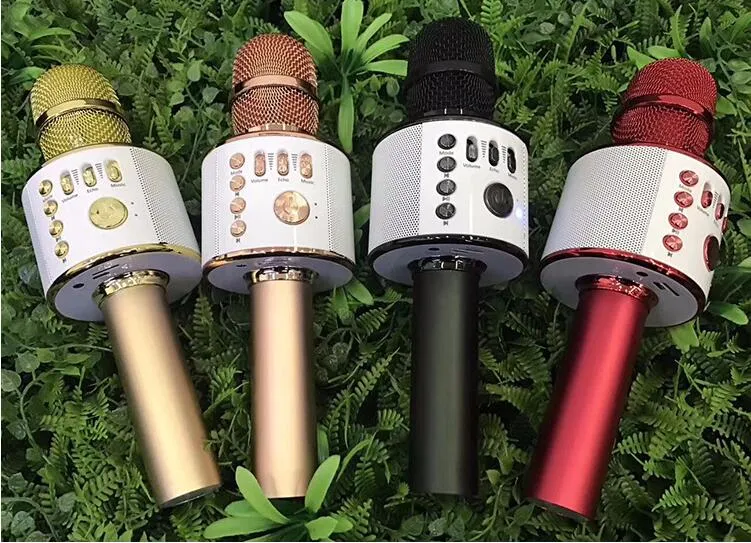 K38 4 Colors For Wireless Bluetooth Karaoke Microphone Handheld KTV Home Mic Speaker Player Professional Microphones_voghion.com