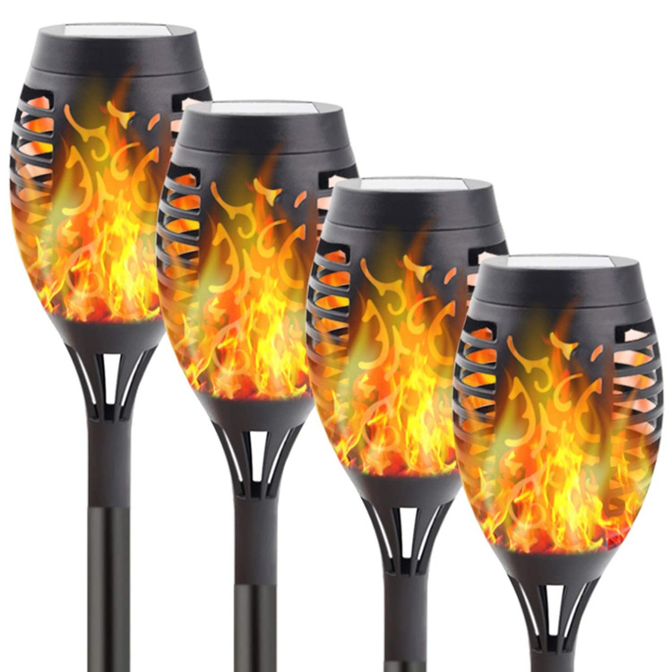 Nuova fiamma solare esterna 12LED cortile parco prato villa luce decorativa paesaggio impermeabile