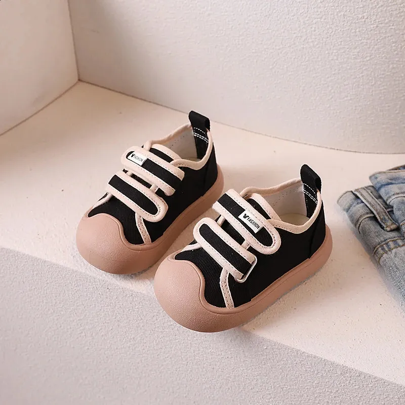 Kids Canvas Sneakers For Girls And Boys Soft Sole School Shoes_voghion.com