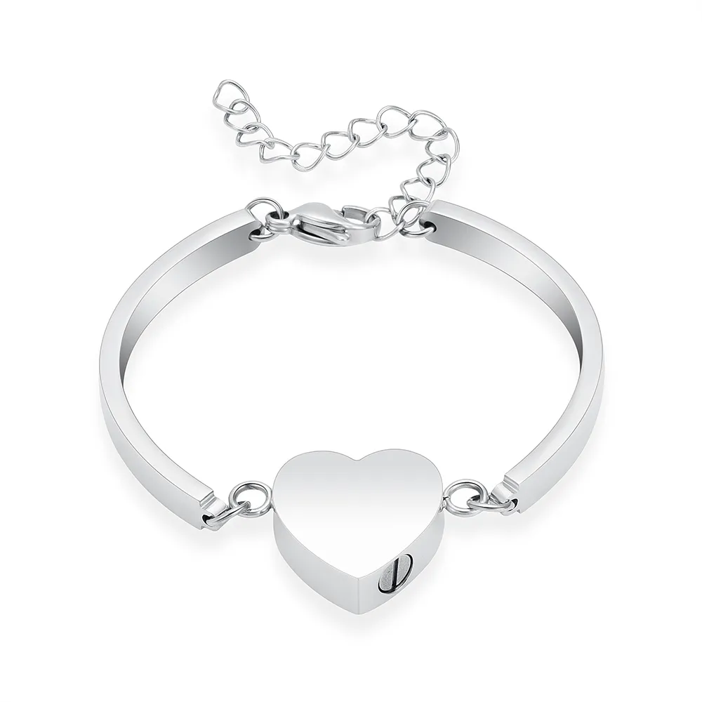 Armreif mit kostenloser Gravur, Gedenkarmband mit Urne aus Edelstahl, Aufdruck, verstellbar und individuell anpassbar für Frauen und Männer_voghion.com